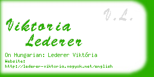 viktoria lederer business card